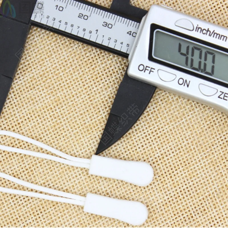 Orange zipper PU zipper handle injection PCV Drawstring head 10pcs zipper pullers zipper accessories