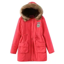 

Oversize Winter Jacket Women Parkas Fur Jacket Warm Collar Slim Zipper Outerwear Female Jacket Coats Chaqueta Mujer 16 Colors