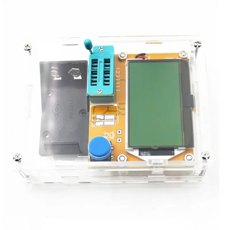 LCR-T4 Mega328 Транзистор тестер диодный конденсатор ESR LCR метр с Чехол MOS PNP