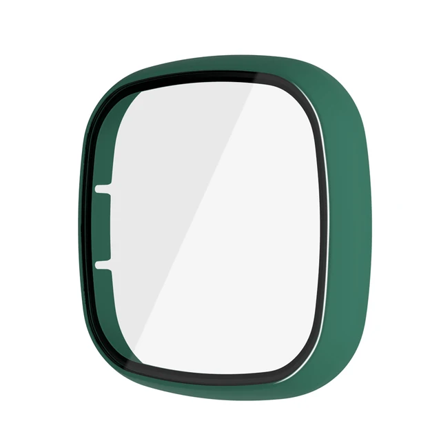 Matte Protective Case for Fitbit versa 3/Sense Cover Screen Protector Full Protective Shell for Versa 3/Sense Accessorie ArmyGreen