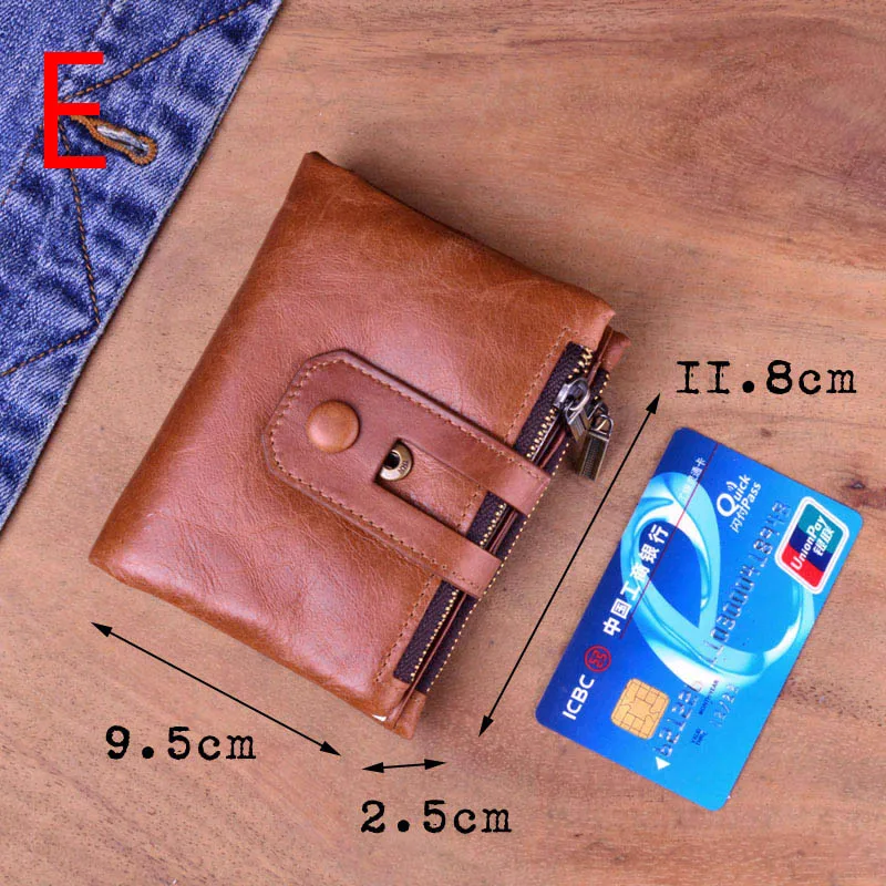 Yellow Brown AETOO натуральная кожа Rfid кошелек Женский Винтаж женские короткие кошельки Кошелек держатель для карт на молнии монета карман сумка женская - Цвет: Yellow Brown