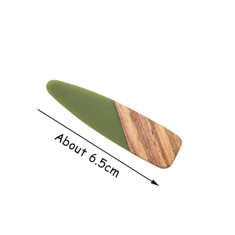 New Fashion Patchwork Geometric Wood Acrylic Hair Clips For Women Girls Hollow Waterdrop Hairpin Barrettes Hair Accessories