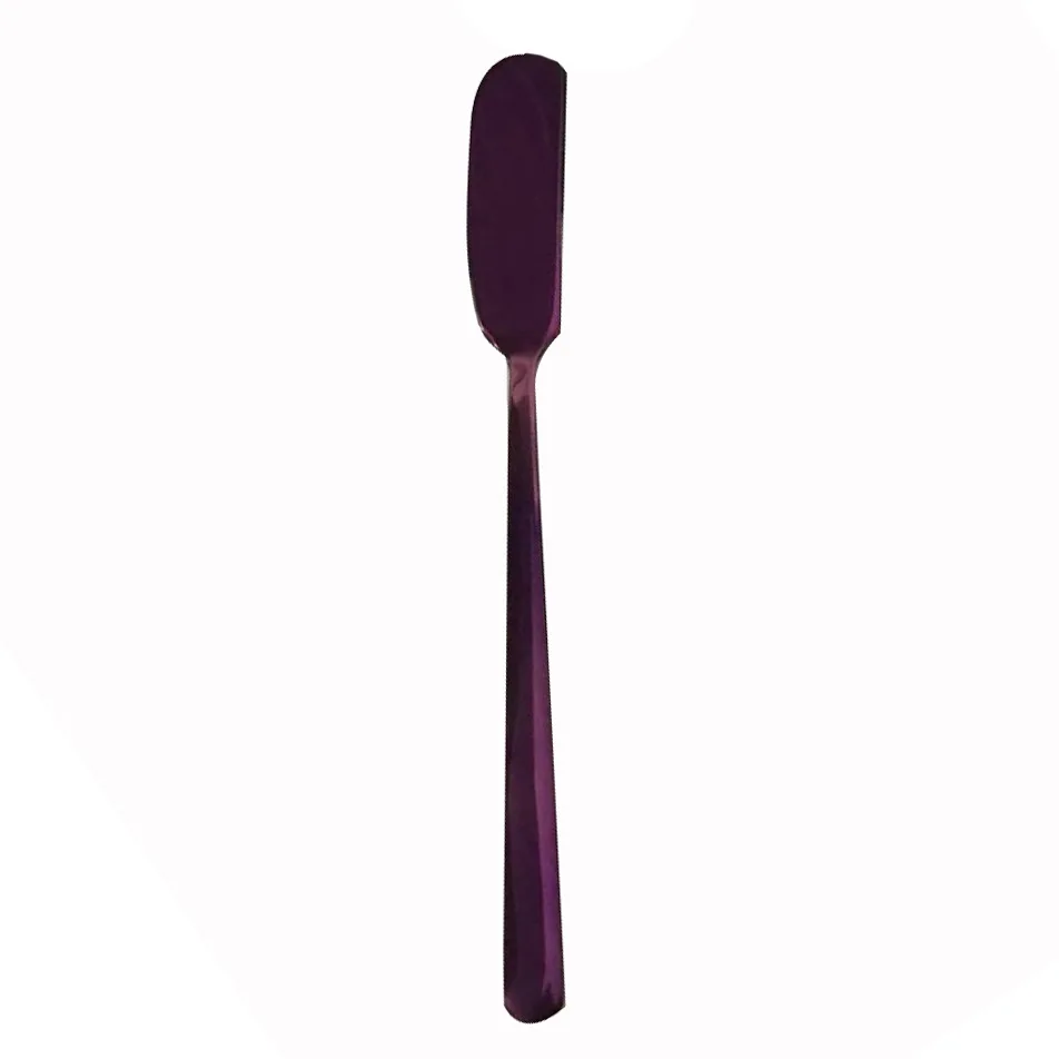 304, нержавеющая сталь, цветная лопатка для масла, нож для десерта, сыра, нож для фондю, терка для сыра, слайсер, западные столовые приборы - Цвет: Фиолетовый