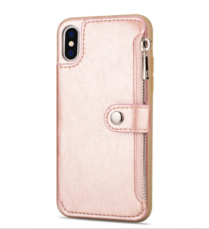 Роскошный умный флип-чехол из искусственной кожи для iPhone, чехол с подставкой для iPhone XR 11 Pro XS Max X 5 5S 7 8 6 S 6 S Plus 7Plus - Цвет: ROSE GOLD