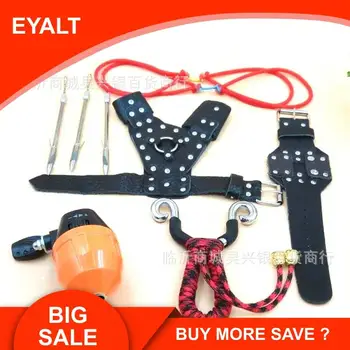 

Slingshot Sets Stainless Steel Fishing Gear Tools Catapult Fishing Arrows Outdoor Hunting Band Wrister Bracer