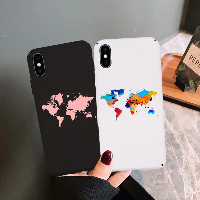 GYKZ карта мира путешествия просто Go пара чехол для iPhone XS MAX X 11Pro XR 7 8 6 6s Plus Модный
