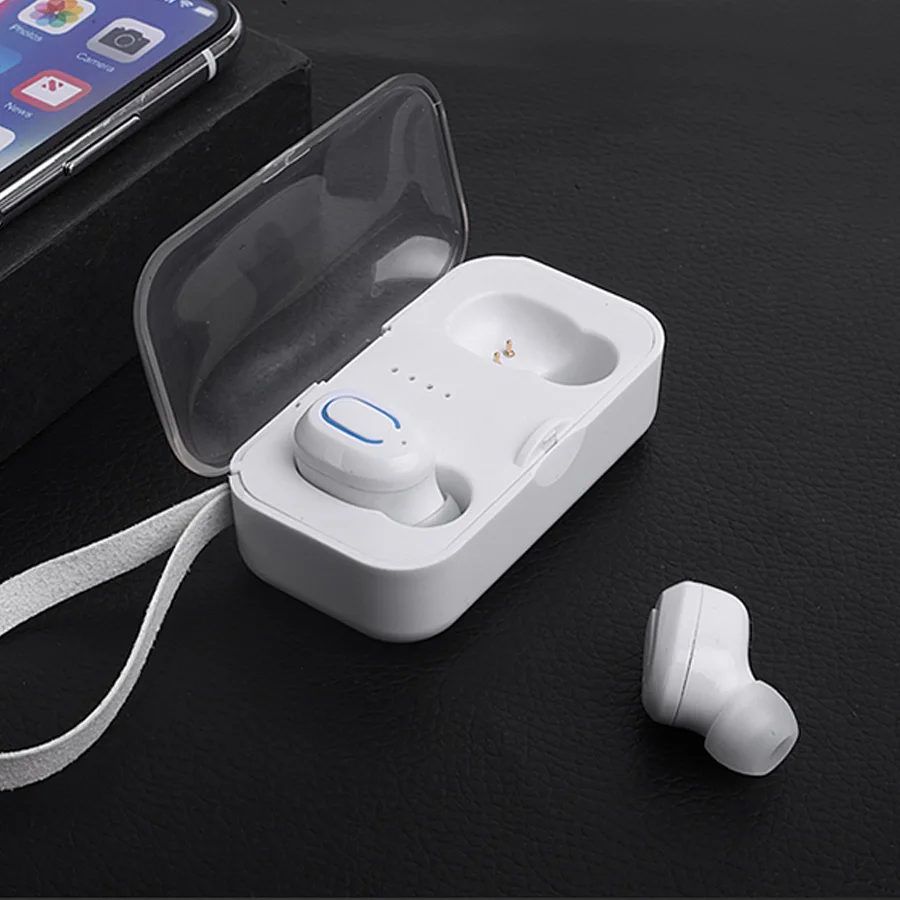 T18 TWS беспроводные наушники Bluetooth наушники V5.0 loseless шумоподавление портативная Спортивная гарнитура наушники для Android iOS PC - Цвет: Белый