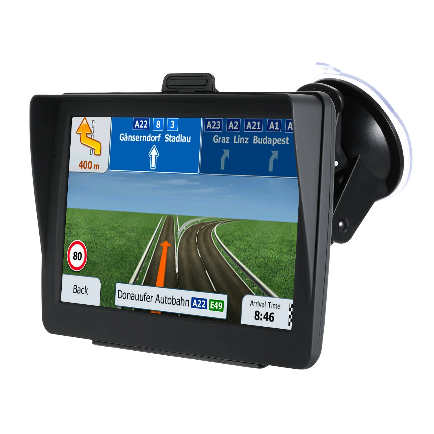" HD Автомобильная навигационная система GPS голосовое руководство направленное ограничение скорости оповещения с 3D North Americe/Europe maps автомобильная навигация