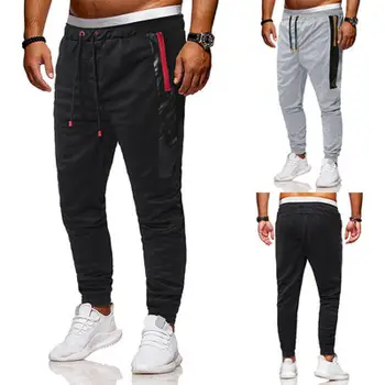 

4XL All Match Casual Pants Men Large Size Sweatpants Mens Joggers Fitness Sportswear Spliced Popular Bottoms Male Trousers 2020