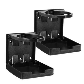 

2Pcs Universal Folding Car Cup Holder,Car Truck Drink Clip-On Holder (Black)