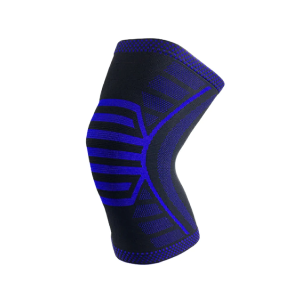 G211667A L Защитные фиксаторы колена для спорта, 3D ткачество, компрессионный пружинный наколенник, фиксатор, баскетбольный наколенник, поддержка, спортивная защита - Цвет: G211667A L