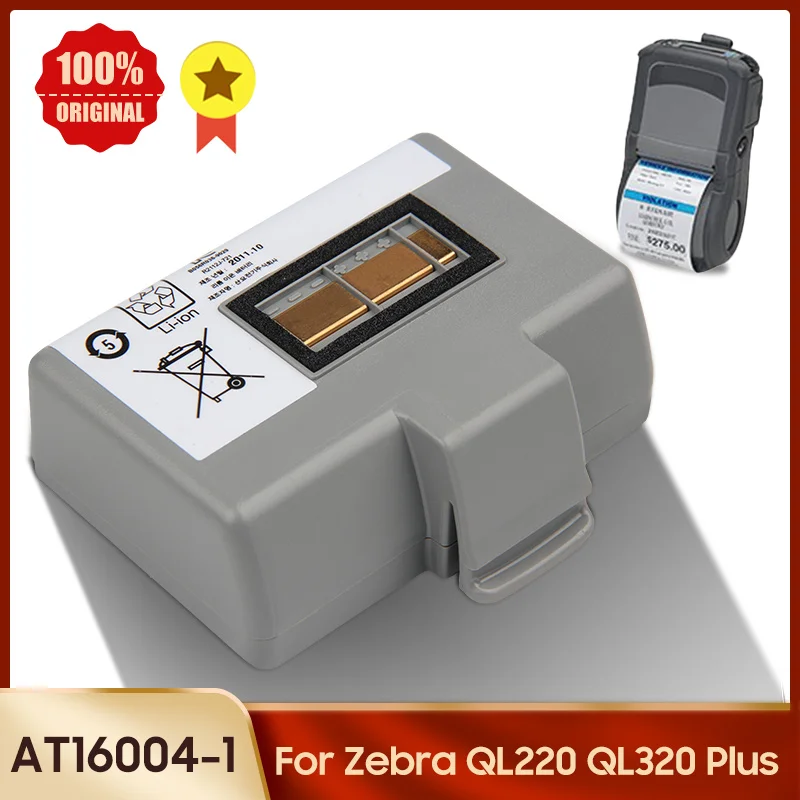 

Genuine Replacement Battery AT16004-1 for Zebra QL220 QL320 Plus QL220+ QL320+ 1900mAh Quality Products 7.4V 100% Original 14.1W