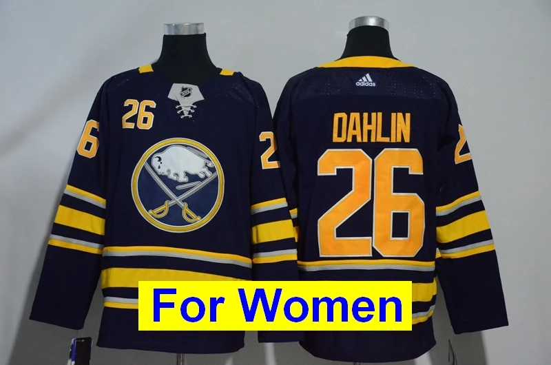 Все сшитые женские майки Buffalo Jack Eichel Rasmus Dahlin Jeff Skinner - Цвет: Синий