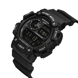 G Style Men's Waterproof Digital Military Sports Watch (All Black Watch)