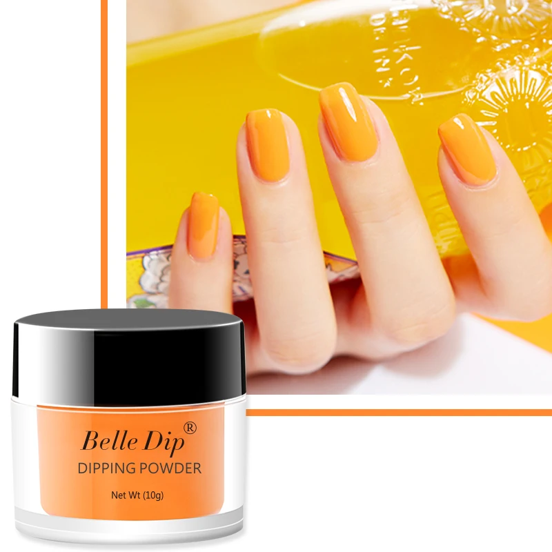 BELLE DIP погружение неоновый блеск-порошок 10 г быстро сушить на воздухе флуоресцентная пудра неоновый пигмент погружение Дизайн ногтей украшения