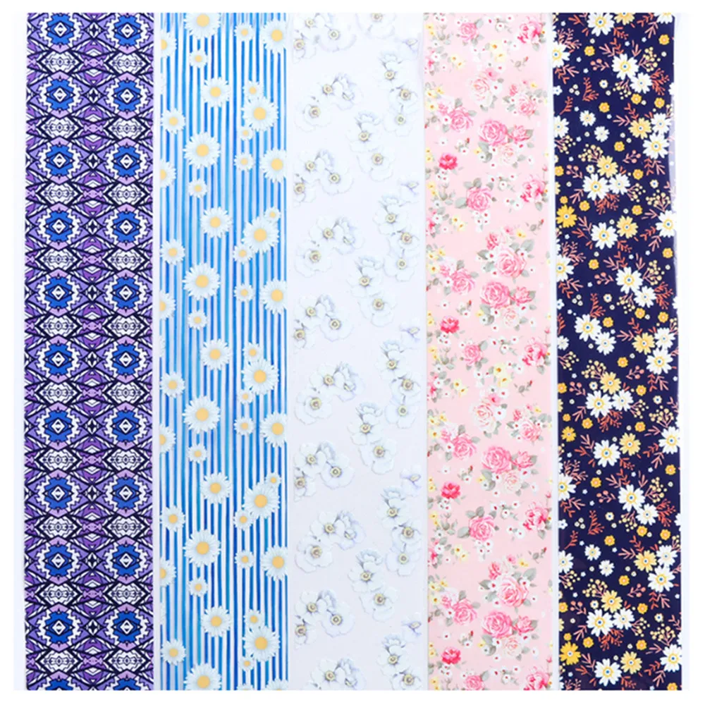 10Pcs/Set Retro Flowers Nail Foils Stickers Nail Art Glue Transfer Decals DIY Wraps Slider Manicure Nail Art Decoration Tool Set