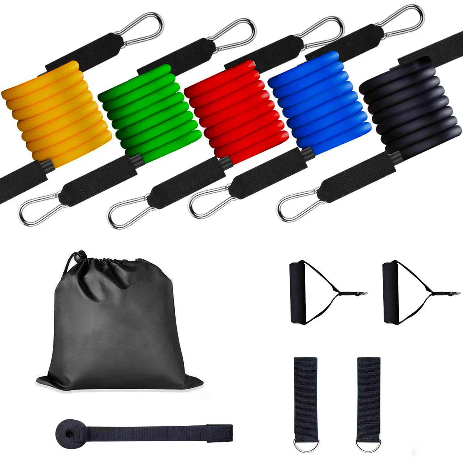 

TPE11 Pieces Pulling Rope Tension Band Elastic String Resistance Tube Chest Expander Pull Rope Set