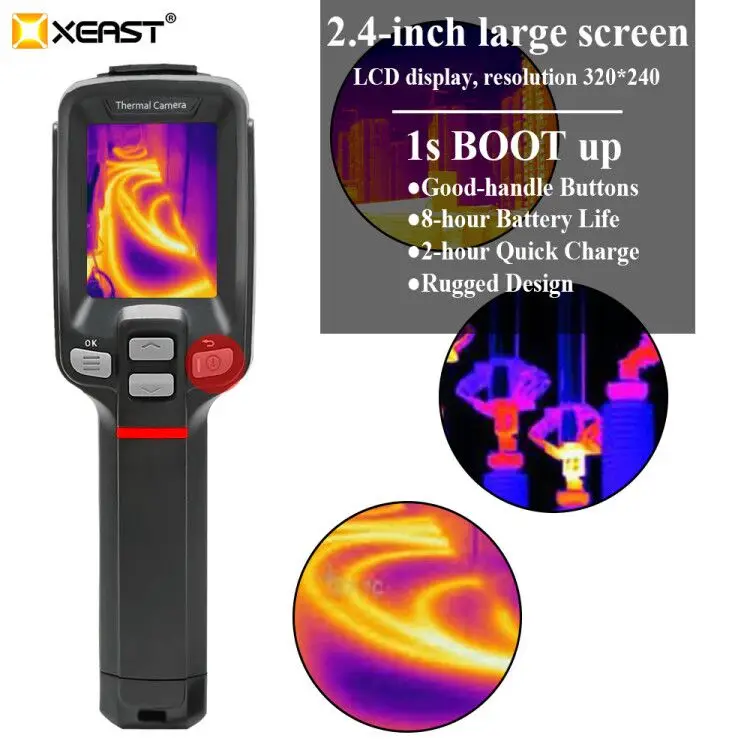 US $189.60 XEAST Water Leakage Detection of Infrared Thermal Imaging Camera XE29 high precision resolution floor heating leak detector