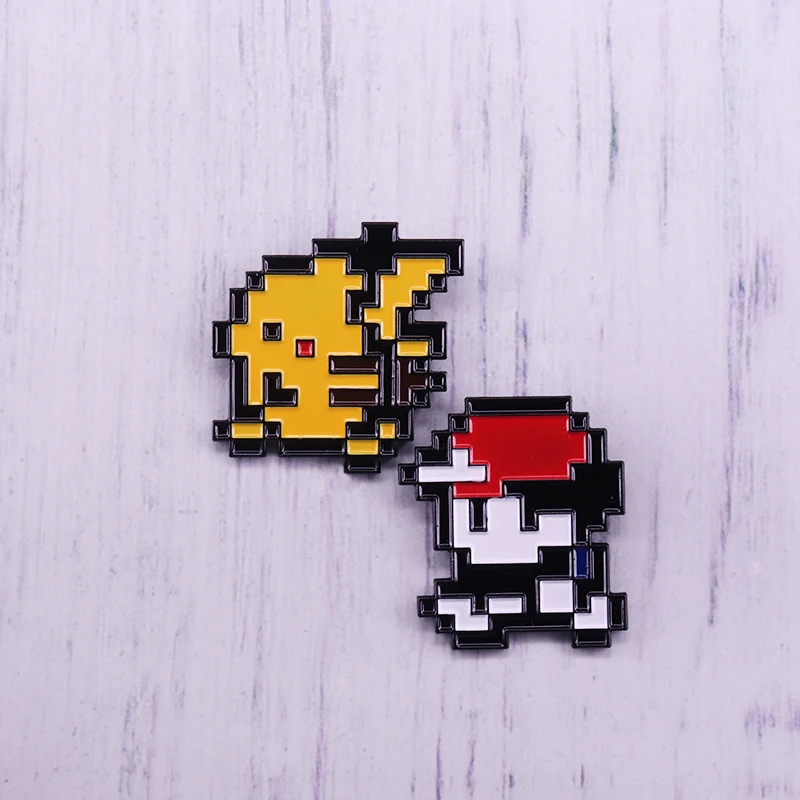 Pixel Mario и Pikachu эмаль pin набор Классический Поп nintendo геймер аксессуар