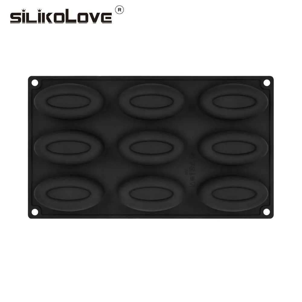

SILIKOLOVE 9 Cavity DIY Silicone Soap Mold For Soap Making 3D Oval Shape Handmade Soap Moulds Forms Craft
