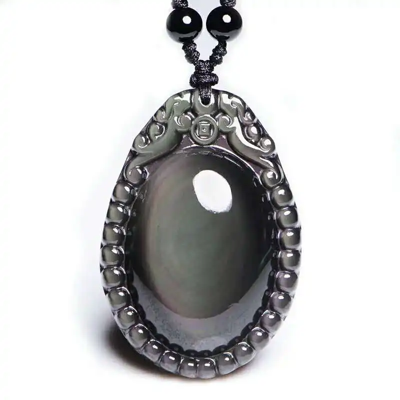 Женская подвеска crysta ожерелье ледяной цвет золотой обсидиан резное Сердце моря