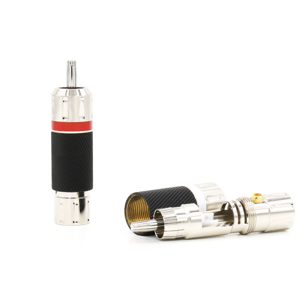 4 шт. Hifi RCA терминал родиевым покрытием RCA межблочный разъем, DIY Аудио RCA кабель RCA разъем