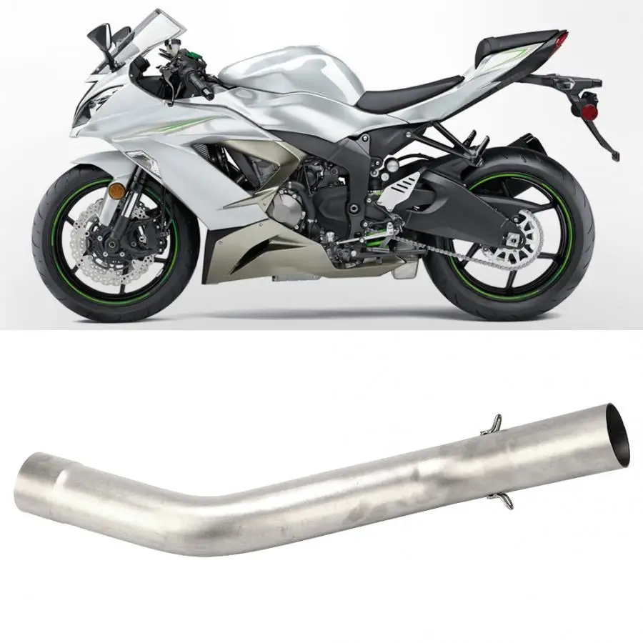 Выхлопная средняя труба соединитель из нержавеющей стали для Kawasaki Ninja ZX-6R 2009 2010 2011 2012 2013