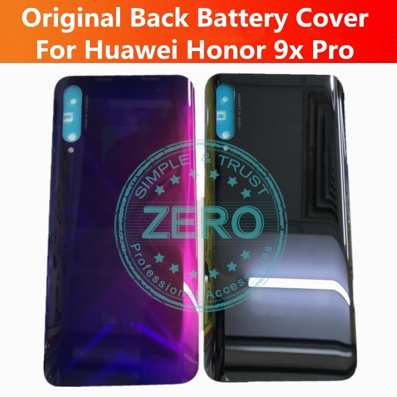 Для huawei Honor 9X Pro Задняя крышка батареи+ клей для Honor 9XPro задний корпус сменный запчасти