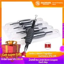 Одноразовая стерилизованная трубка 10 шт. Черная рукоятка с иглой 19 мм наконечник иглы RM иглы Поставки