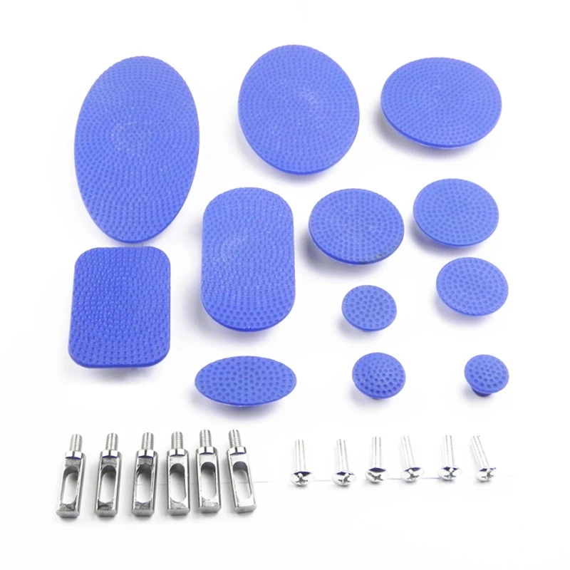 30pcs Glue Pulling Tabs Car Body Dent Removal Pulling Tabs Paintless Dent  Repair Tools Glue Puller Tabs Set Blue Pdr Glue Pull Tabs pdr pulling block