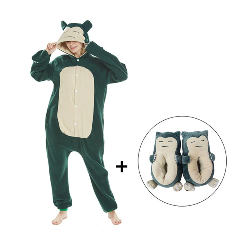

Snorlax kigurumis Women Onesie Pajama Men Adult Polar Fleece Homewear Funny Cosplay Costume One Piece Pyjamas Sleepwear