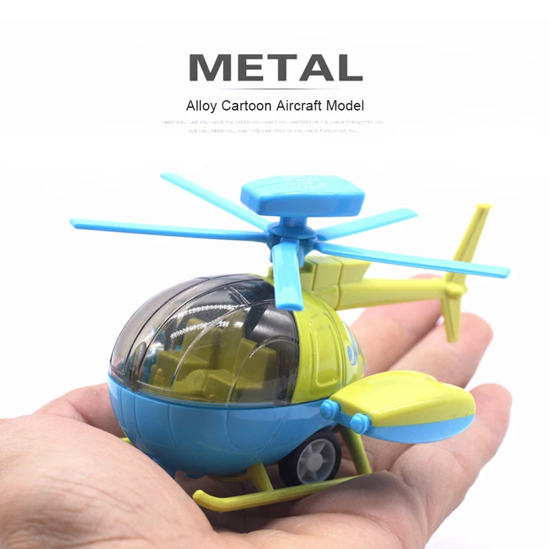 Детский мультфильм Q версия Вертолет игрушка истребитель сплав оттягивать модель самолета пассажирский самолет модель ребенка раннее образование