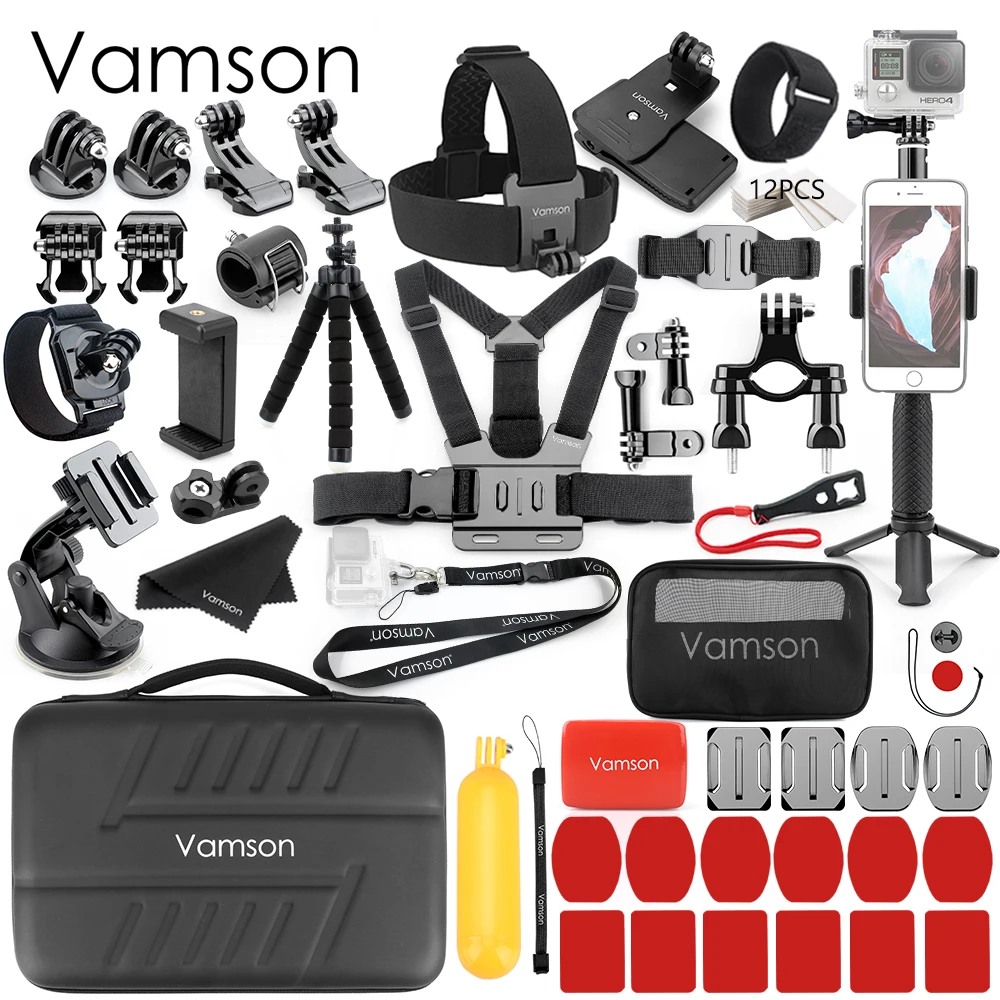 VS82D Vamson для go pro Экшн-камера аксессуары комплект для go pro Hero 7 6 5 4 для Xiaomi Yi 4K для sony для DJI OSMO Action VS82 - Цвет: VS82D