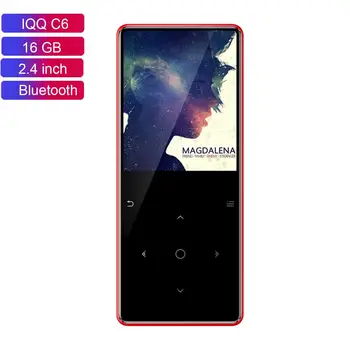 

IQQ C6 2.4 Inch bluetooth MP3 Player 16GB Lossless HIFI Music Player FM Radio Recording E-Book Portable Slim Sport Walkman