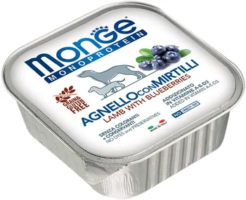 

MONGE MONGE DOG MONOPROTEIN FRUITS monobelkovy for adult dogs with lamb pie and blueberry