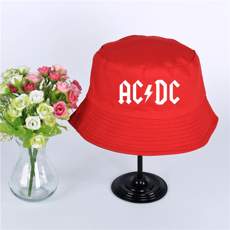 Логотип ACDC летняя шляпа Женская Мужская Панама, шляпа-Панама логотип ACDC дизайн плоский солнцезащитный козырек рыбалка, рыбак шляпа