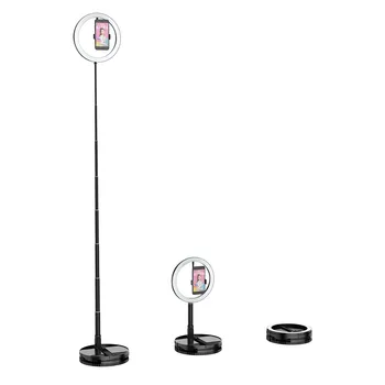 

G1 Foldable LED Ring Light Dimmable Selfie USB Ring Video Light with 1.68m Stand For Phone Video Youtube Tiktok Makeup Flash