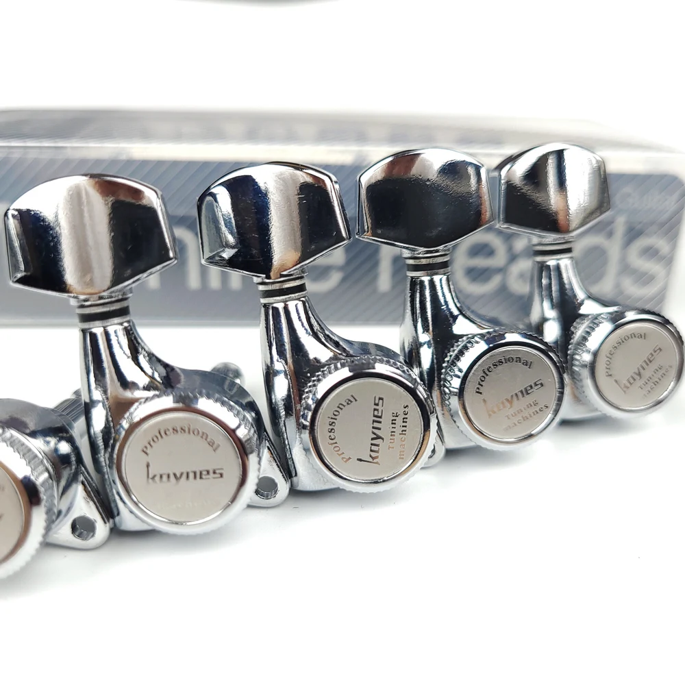 Premium Chrome Silver Guitar Locking Tuners – Set of 6, Made in Korea