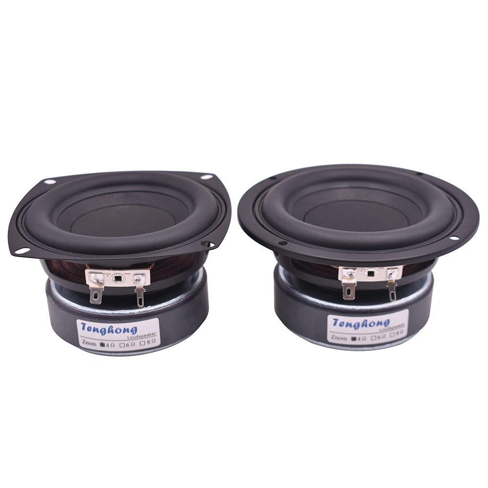 4 Inch Subwoofer Speakers 4/8Ohm 40W HIFI Audio Bookshelf Woofer Speaker Unit Deep Bass Loudspeaker 1pcs Tenghong Home Theater computer speakers,woofer speaker,speaker driver unit
