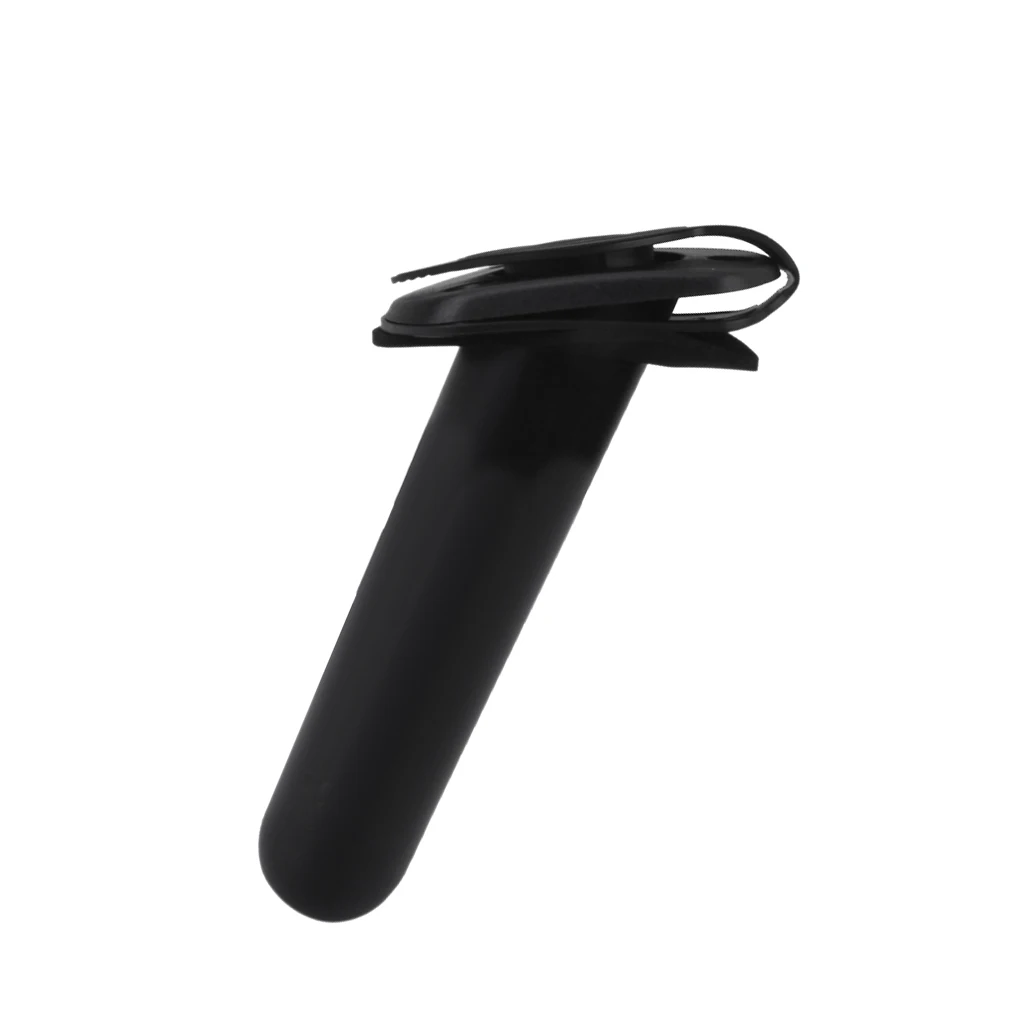 Black Flush Mount Fishing Rod Holder Cap Gasket Cover Kayak Boat Accessories