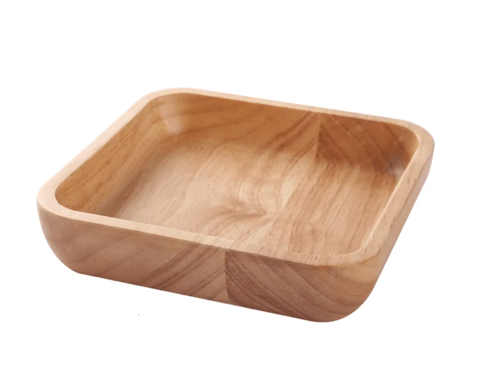 CAKEHOUD Creative Wooden Plate Japanese Fruit Salad Plate Home Smooth Wooden Bread Dish Tray Kitchen High Quality Service Tray