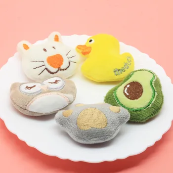 

Wool Felt Fabric Button Dolls Kawaii Animal Cat Duck Owl Bear Avocado DIY Jewelry Findings Ornament Accessories Patch Sticker