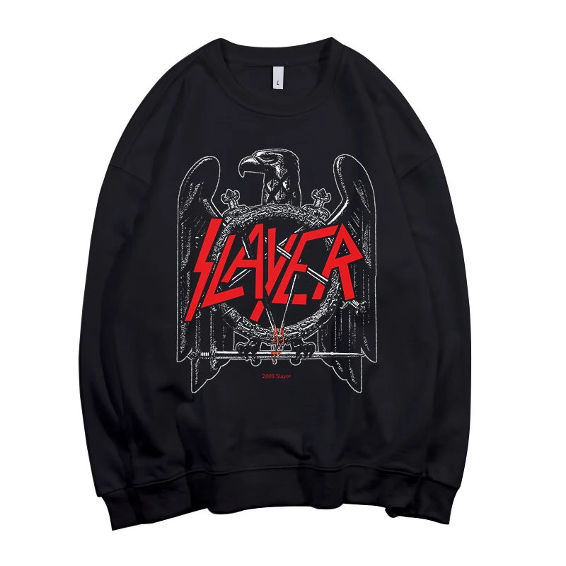Todhoof Slayer тяжелый металлический ремешок унисекс вырез лодочкой хлопковый свитшот Азиатский размер