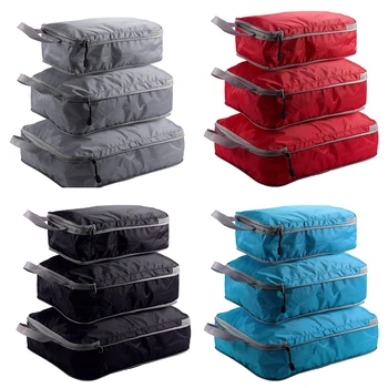 

3PCS Travel Storage Bag Set for Clothes Tidy Organizer Wardrobe Suitcase Pouch Travel Organizer Bag Case Shoes Packing Cube Bag