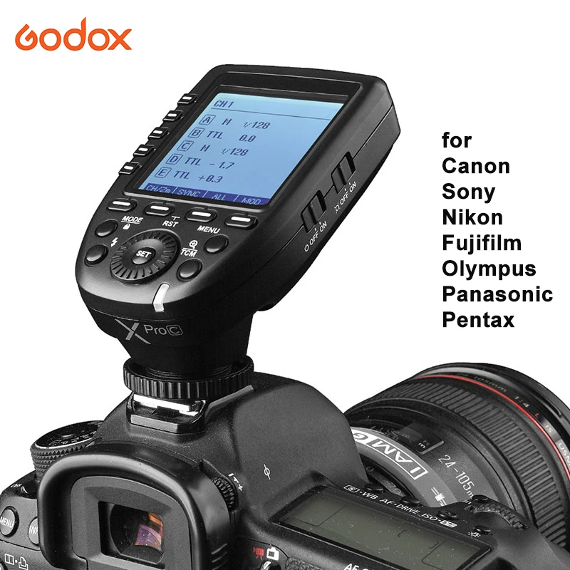Godox Xpro TTL Wireless Flash Trigger Transmitter Remote Controller for Canon Nikon Sony Olympus Panasonic Fuji for GODOX Flash