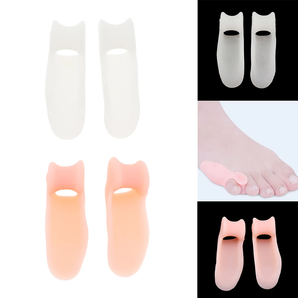 1 Pair Adult Bunionette Tailors Toe Relief Little Toe Pain Bunion Support Cushion Toe Separators Protective Gel Straighteners