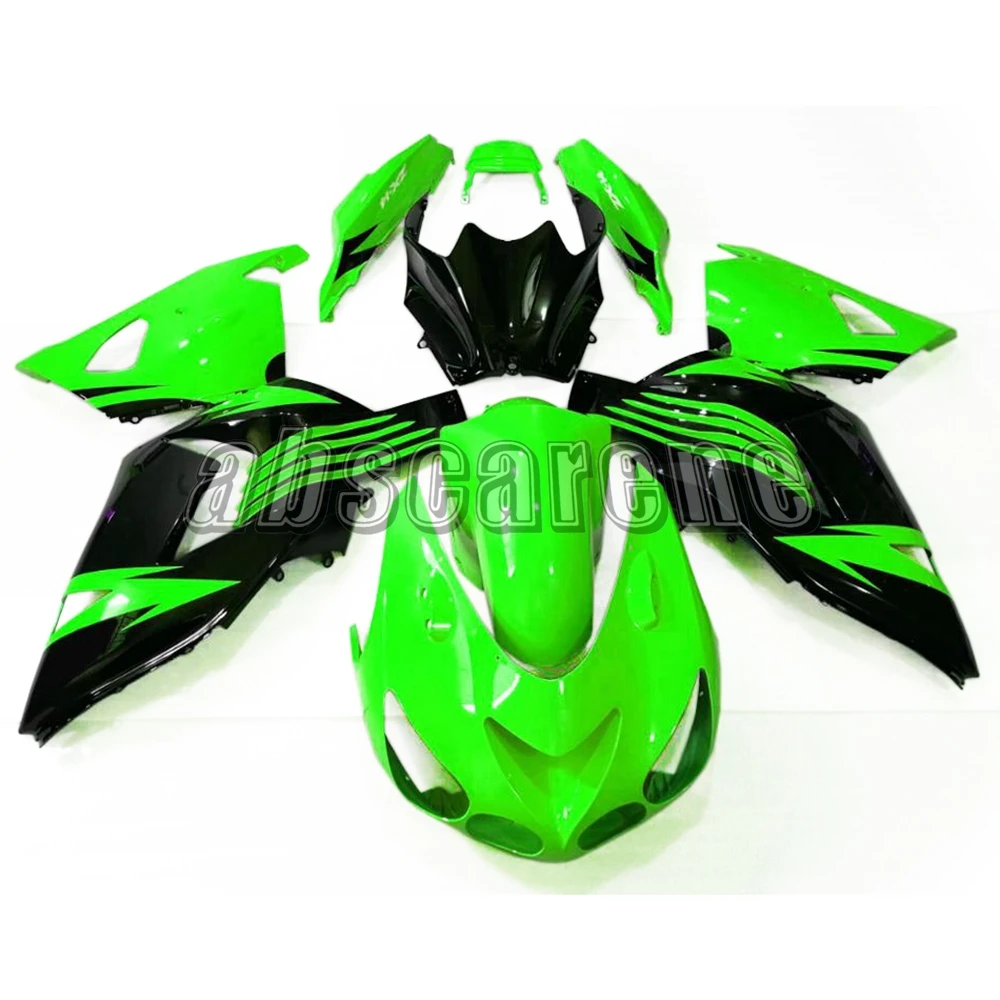 Мотоцикл полный набор обтекателей для Kawasaki ZX14R ZX-14R ZZ-R1400 2006 2007 2008 2009 2010 2011 ABS Кузов блеск для губ, зеленого и черного цвета