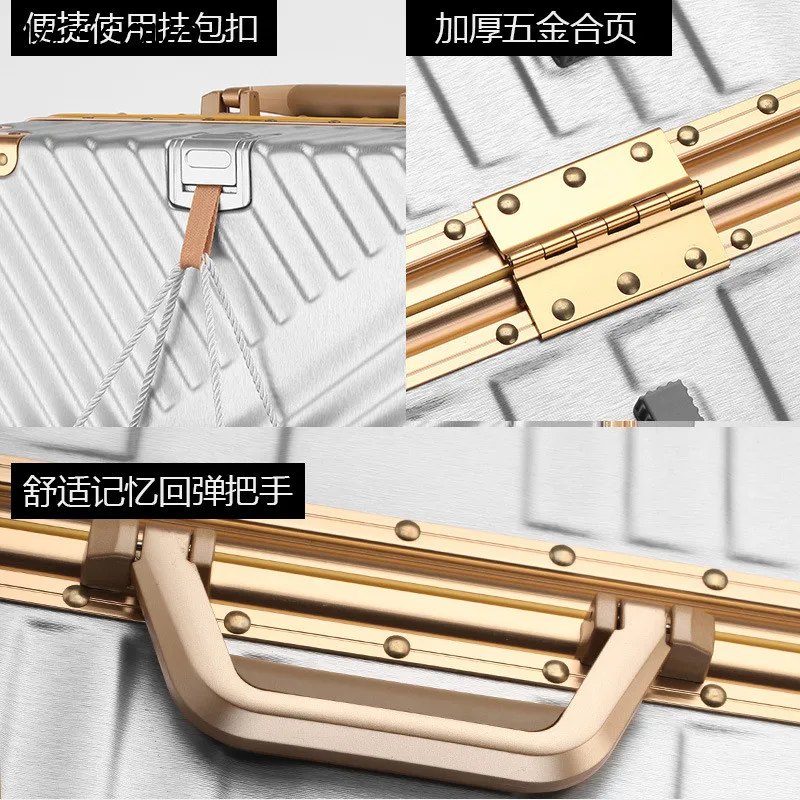 VESCOVO, алюминиевая рама, чемоданы на колесиках ABS+ PC, чемодан на колёсиках, Спиннер на колесиках, для мужчин и женщин, 20 дюймов, посадочная коробка, 2", 26", 29 дюймов