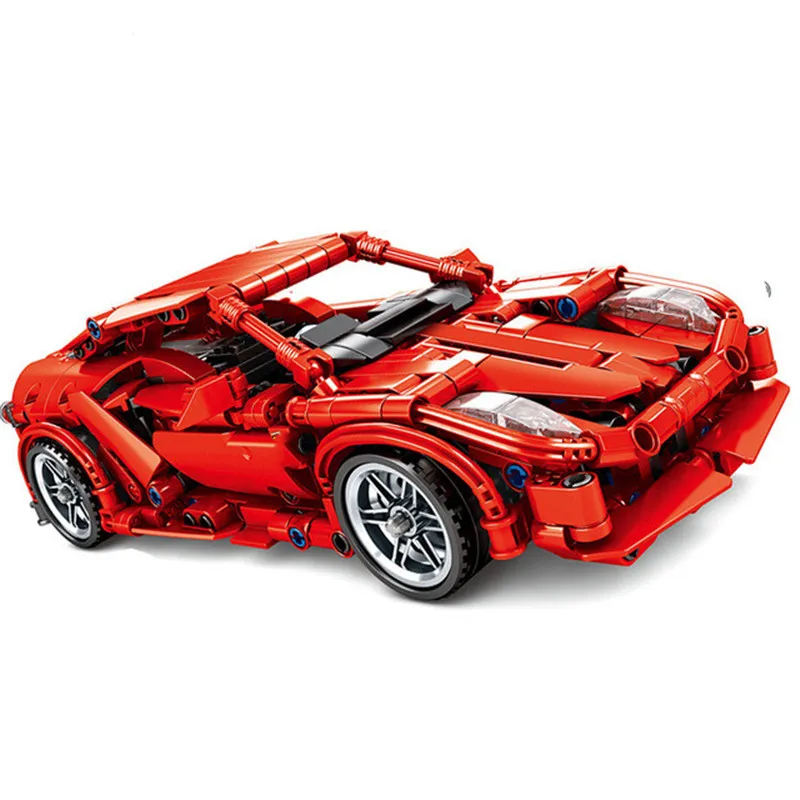 Cena 603 sztuk Ferraried F1 wyścigi samochodowe klocki fit Technic Racer pojazdów Supercar Playmobil klocki dla dzieci chłopcy zabawki prezenty