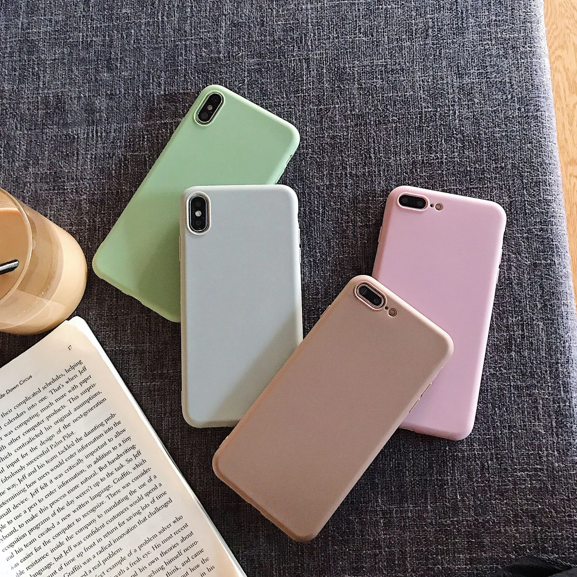 

Solid Color Soft Case Phone Drop-Resistant Protective Case Case for iPhone X Case for iPhone 6 Case